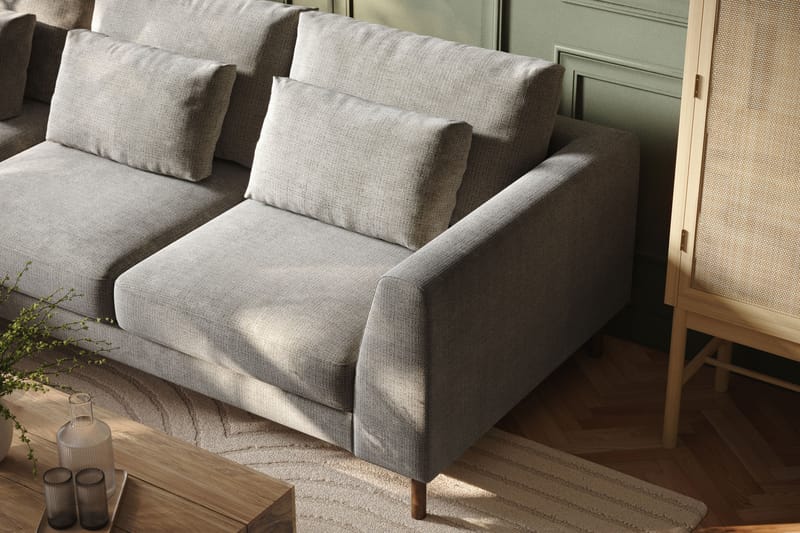 Florenz 3-seters Sofa med Divan Venstre - Lysegrå - Møbler - Sofaer - Sofa med sjeselong