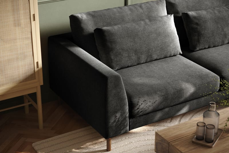 Florenz 3-seters Sofa med Sjeselong Høyre - Grå - Møbler - Sofaer - Sofa med sjeselong