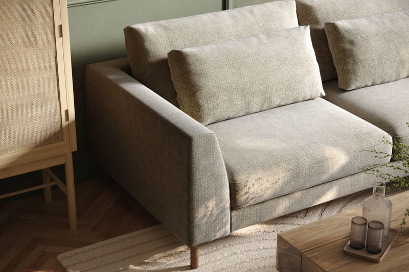 Florenz 3-seters Sofa med Sjeselong Høyre - Grå/Beige - Møbler - Sofaer - Sofa med sjeselong