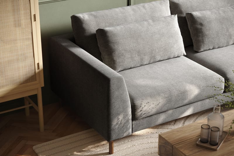 Florenz 3-seters Sofa med Sjeselong Høyre - Lysegrå - Møbler - Sofaer - Sofa med sjeselong