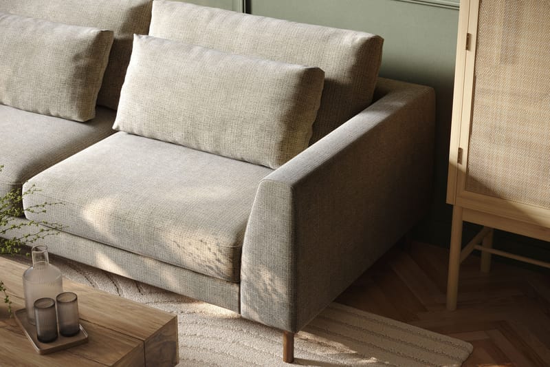 Florenz 3-seters Sofa med Sjeselong Venstre - Grå/Beige - Møbler - Sofaer - Sofa med sjeselong