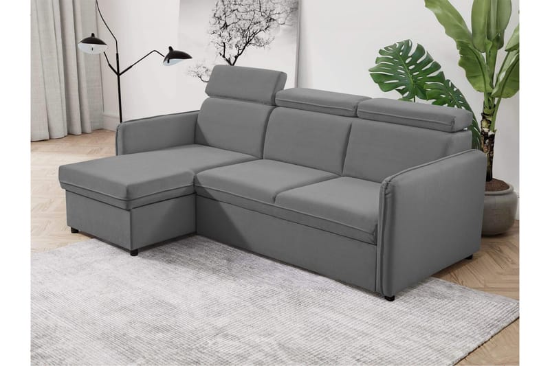 Fredrik Sofa med Sjeselong 3-seter - Grå - Møbler - Sofaer - Sofa med sjeselong