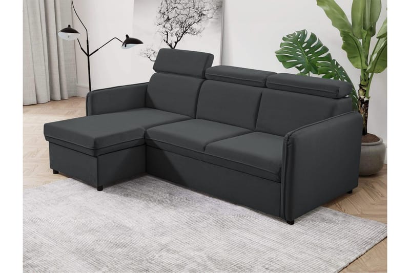 Fredrik Sofa med Sjeselong 3-seter - Mørk grå - Møbler - Sofaer - Sofa med sjeselong