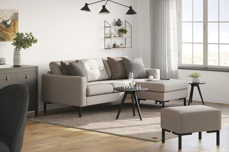 Frillestad 3-seters Divansofa Høyre - Beige - Møbler - Sofaer - Sofa med sjeselong