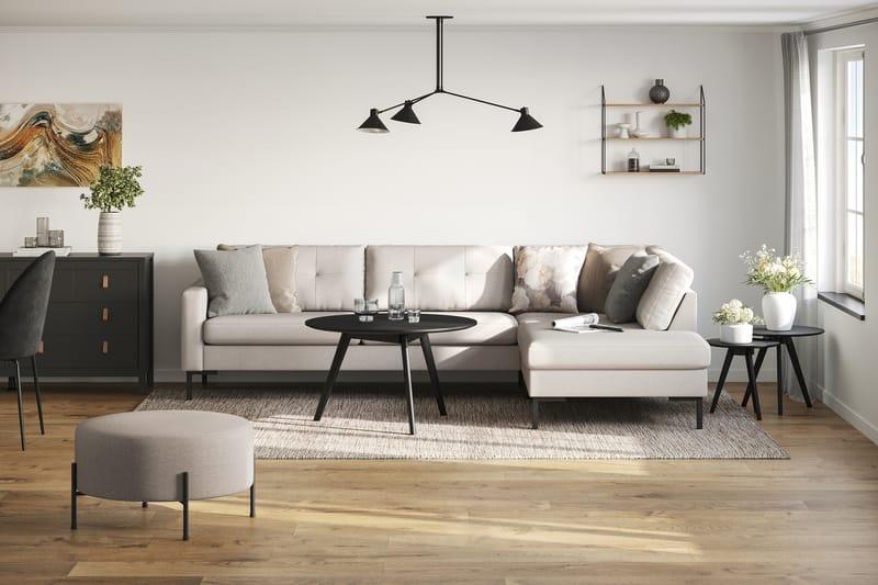 Frillestad 4-seters Sofa med Sjeselong Høyre - Beige - Møbler - Sofaer - Sofa med sjeselong