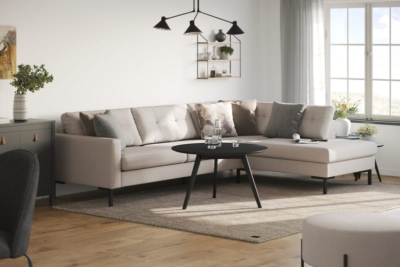 Frillestad 4-seters Sofa med Sjeselong Høyre - Beige - Møbler - Sofaer - Sofa med sjeselong