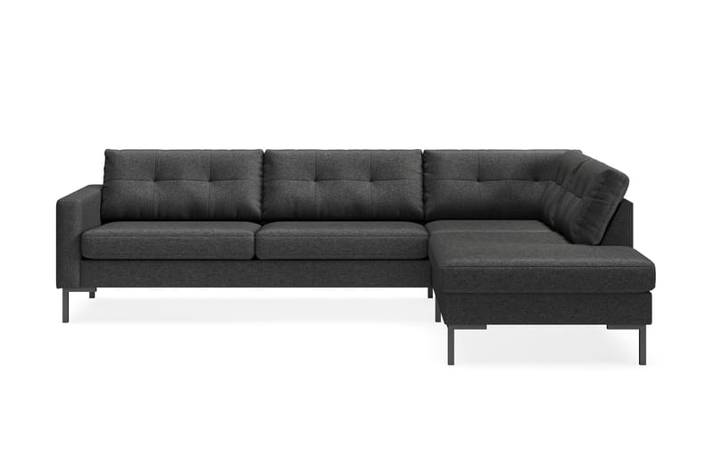 Frillestad 4-seters Sofa med Sjeselong Høyre - Mørkegrå - Møbler - Sofaer - Sofa med sjeselong