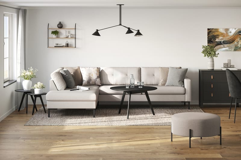 Frillestad 4-seters Sofa med Sjeselong Venstre - Beige - Møbler - Sofaer - Sofa med sjeselong