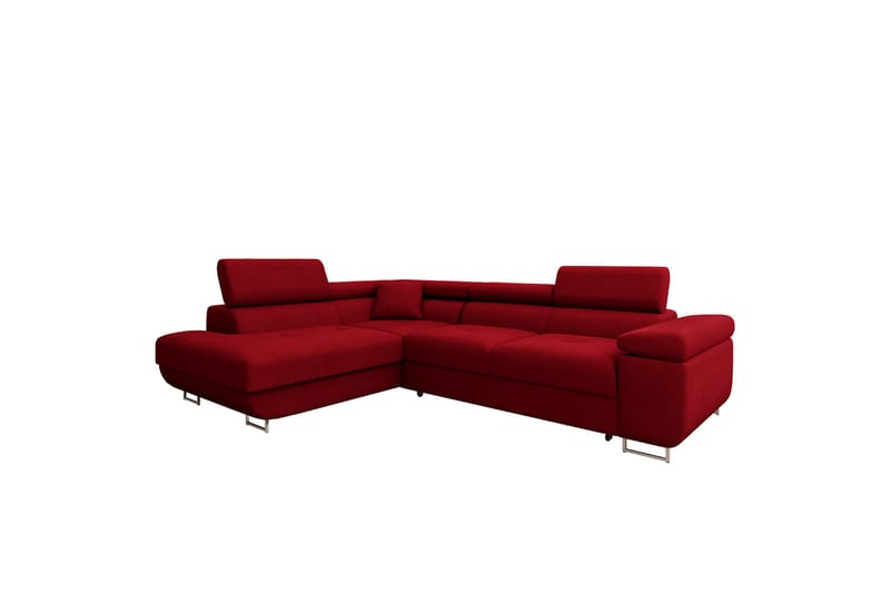 Gabina Sofa med Sjeselong 3-seter - Rød - Møbler - Sofaer - Sofa med sjeselong