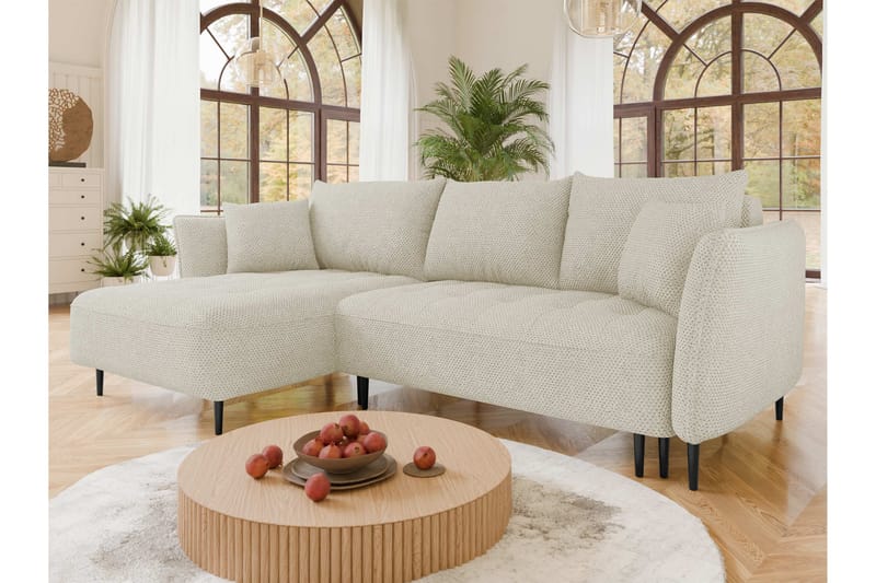 Garron Sofa med Divan 3-seter - Beige - Møbler - Sofaer - Sofa med sjeselong