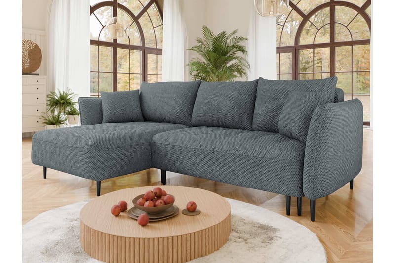 Garron Sofa med Divan 3-seter - Grå - Møbler - Sofaer - Sofa med sjeselong