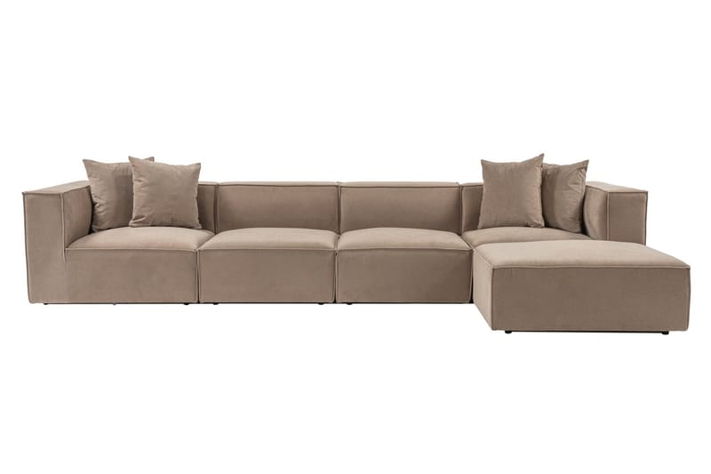 Gregor Sofa med Sjeselong 4-seter - Cappuccino - Møbler - Sofaer - Sofa med sjeselong