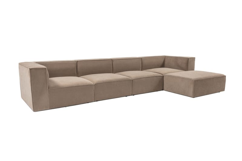 Gregor Sofa med Sjeselong 4-seter - Cappuccino - Møbler - Sofaer - Sofa med sjeselong