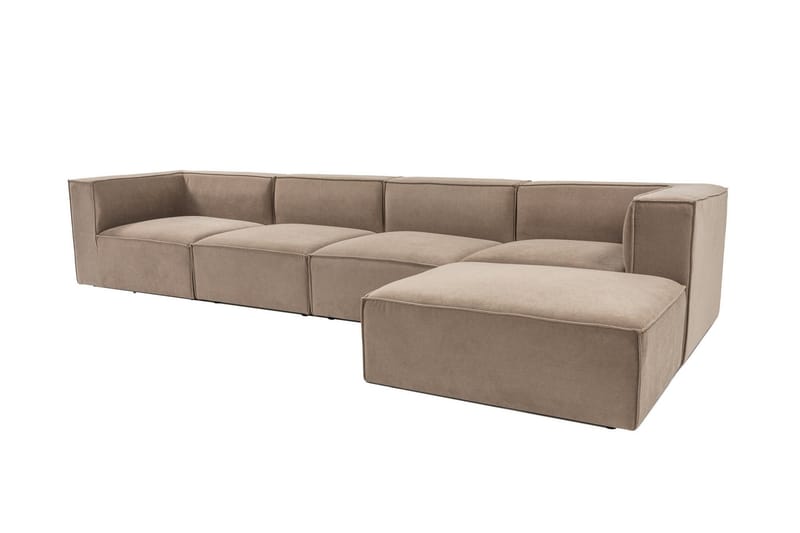 Gregor Sofa med Sjeselong 4-seter - Cappuccino - Møbler - Sofaer - Sofa med sjeselong