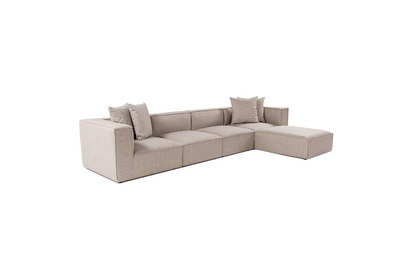 Gregor Sofa med Sjeselong 4-seter - Sand beige - Møbler - Sofaer - Sofa med sjeselong