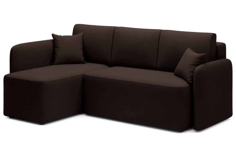 Hadson 3-seter Sofa med Sjeselong - Brun - Møbler - Sofaer - Sofa med sjeselong