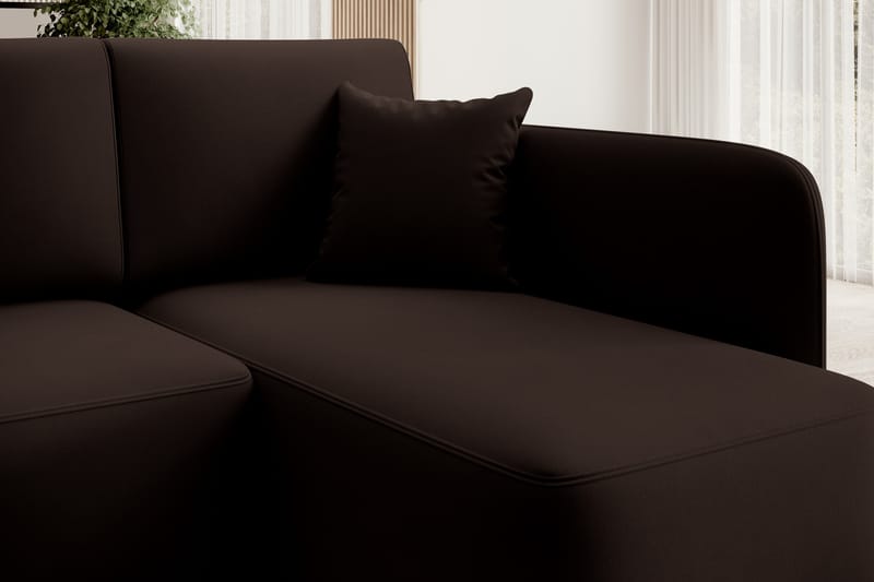 Hadson 3-seters Sofa med Divan - Brun - Møbler - Sofaer - Sofa med sjeselong