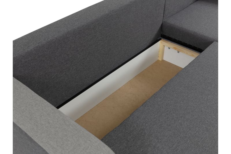 Hewlet Sofa med Divan 3-seter - Beige/Mørk grå - Møbler - Sofaer - Sofa med sjeselong