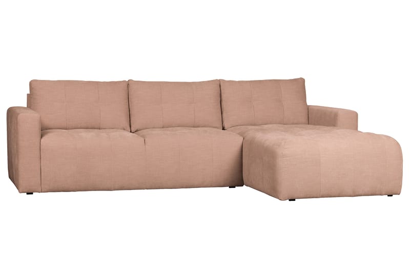 Hippylur 3-Seters Sofa Høyre - Rosa - Møbler - Sofaer - Sofa med sjeselong