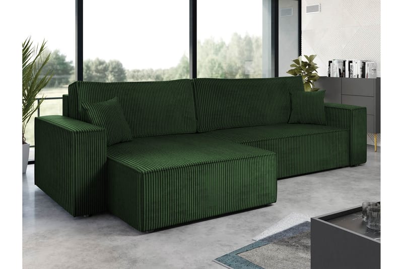 Hobson Sofa med Divan 3-seter - Grønn - Møbler - Sofaer - Sofa med sjeselong