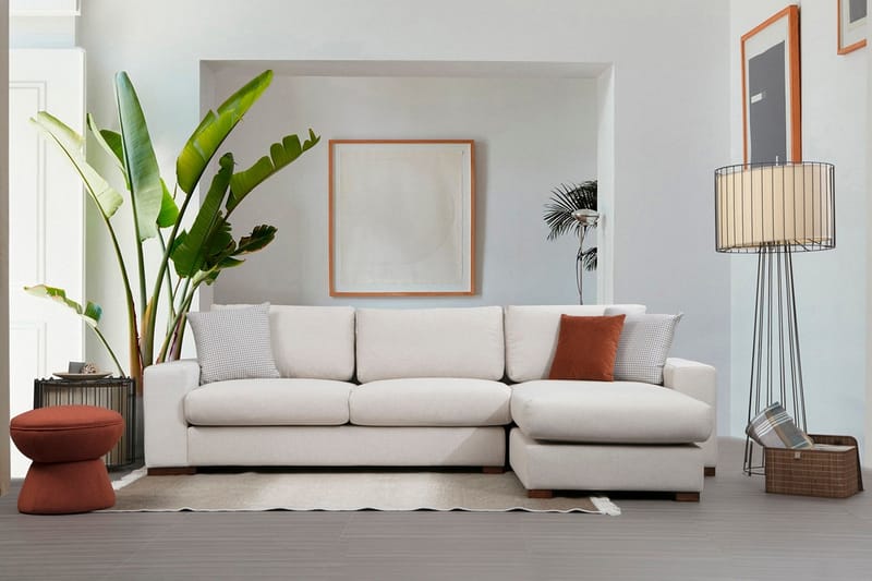 Huelva Divansofa - Beige - Møbler - Sofaer - Sofa med sjeselong