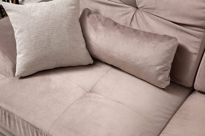 Jaraad Divansofa Høyre - Beige/Svart - Møbler - Sofaer - Sofa med sjeselong