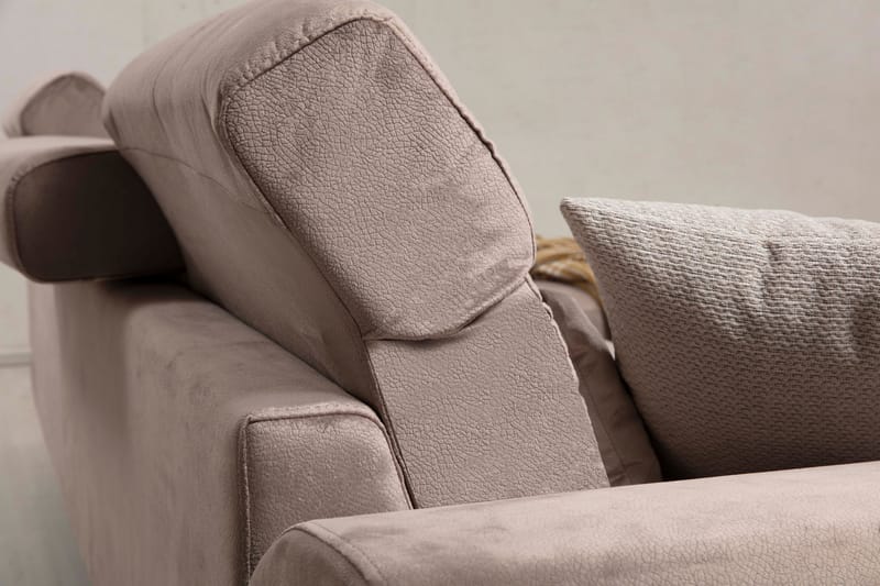 Jaraad Divansofa Høyre - Beige/Svart - Møbler - Sofaer - Sofa med sjeselong