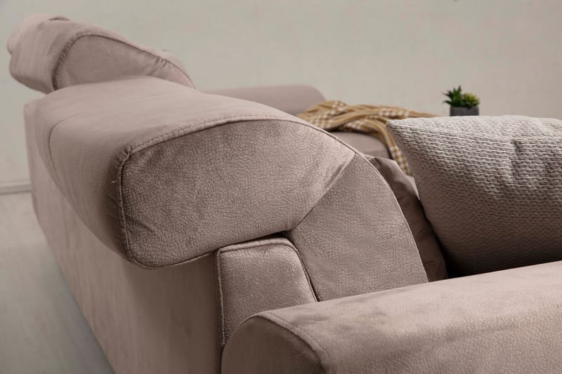 Jaraad Divansofa Høyre - Beige/Svart - Møbler - Sofaer - Sofa med sjeselong