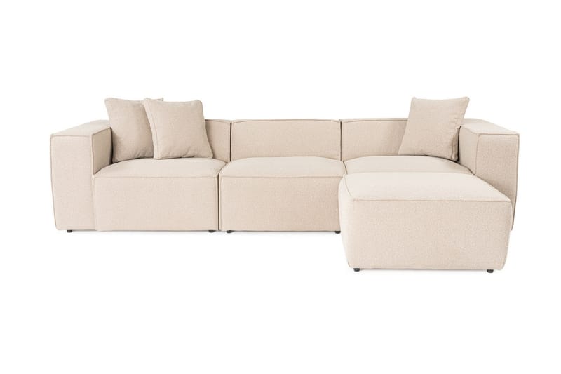 Kaolins Sofa med Sjeselong 3-seter - Fersken - Møbler - Sofaer - Sofa med sjeselong