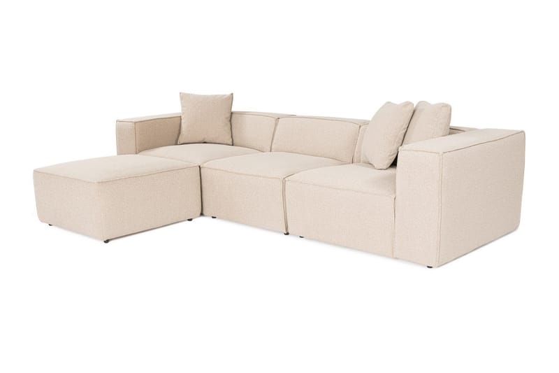 Kaolins Sofa med Sjeselong 3-seter - Fersken - Møbler - Sofaer - Sofa med sjeselong