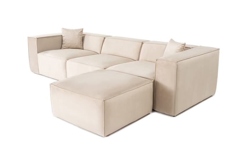 Kaolins Sofa med Sjeselong 3-seter - Krem - Møbler - Sofaer - Sofa med sjeselong