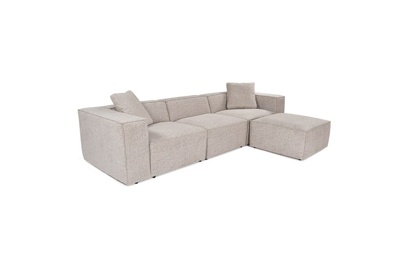 Kaolins Sofa med Sjeselong 3-seter - Mokka - Møbler - Sofaer - Sofa med sjeselong