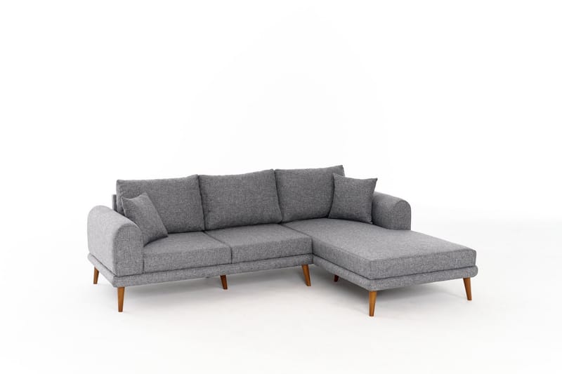 Khambalia 4-seters Sofa med Divan - Grå - Møbler - Sofaer - Sofa med sjeselong