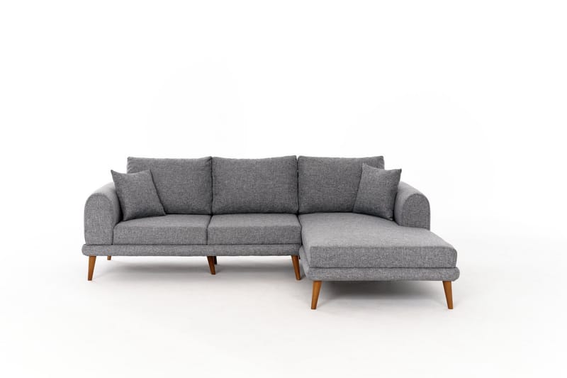 Khambalia 4-seters Sofa med Divan - Grå - Møbler - Sofaer - Sofa med sjeselong