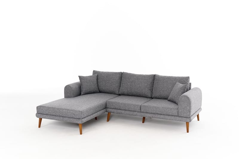 Khambalia 4-seters Sofa med Divan - Grå - Møbler - Sofaer - Sofa med sjeselong