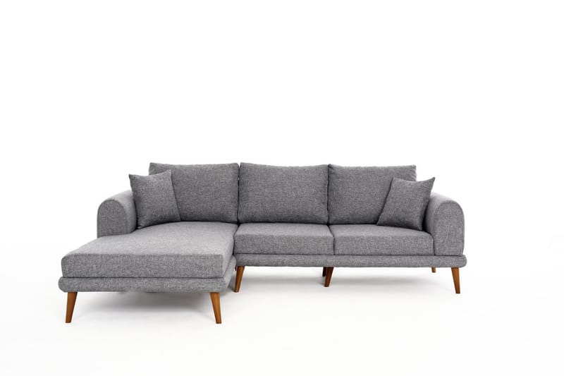 Khambalia 4-seters Sofa med Divan - Grå - Møbler - Sofaer - Sofa med sjeselong