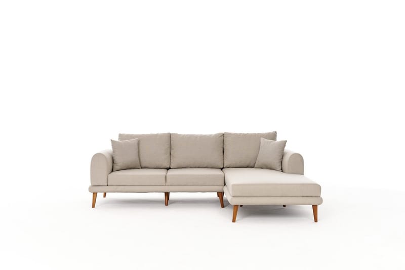 Khambalia 4-seters Sofa med Divan - Krem - Møbler - Sofaer - Sofa med sjeselong