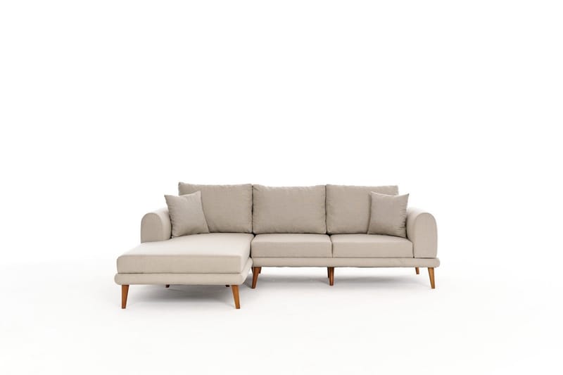 Khambalia 4-seters Sofa med Divan - Krem - Møbler - Sofaer - Sofa med sjeselong