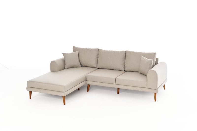 Khambalia 4-seters Sofa med Divan - Krem - Møbler - Sofaer - Sofa med sjeselong