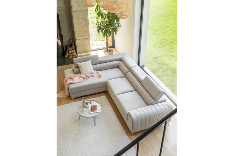 Laurece Sjeselongsofa Venstre - Beige - Møbler - Sofaer - Sofa med sjeselong