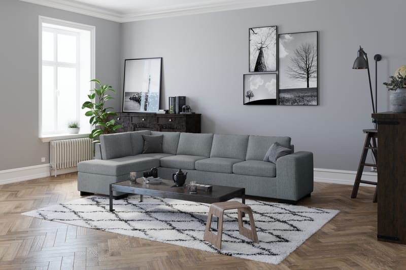 Link 4-seters Sofa med Sjeselong Høyre - Lysegrå - Møbler - Sofaer - Sofa med sjeselong