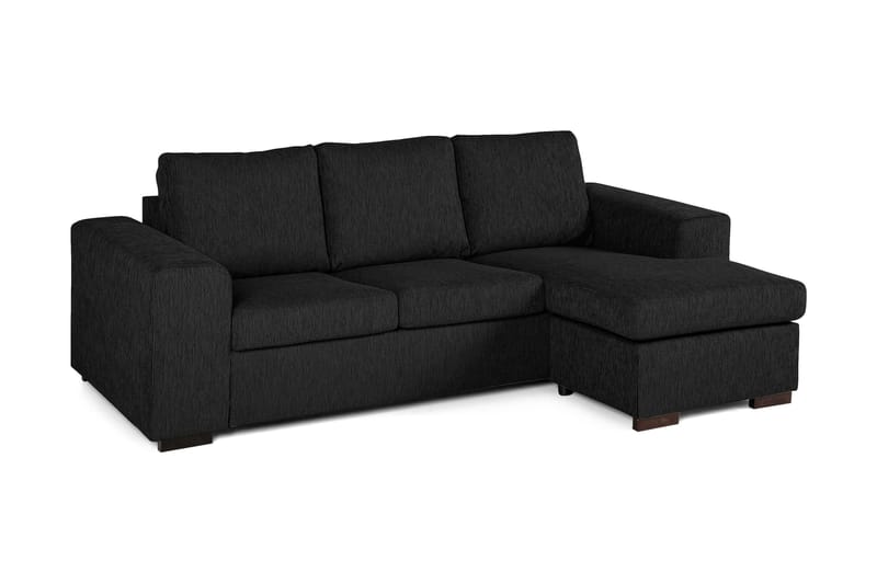 Link Divansofa 3-seter Vendbar - Svart - Møbler - Sofaer - Sofa med sjeselong