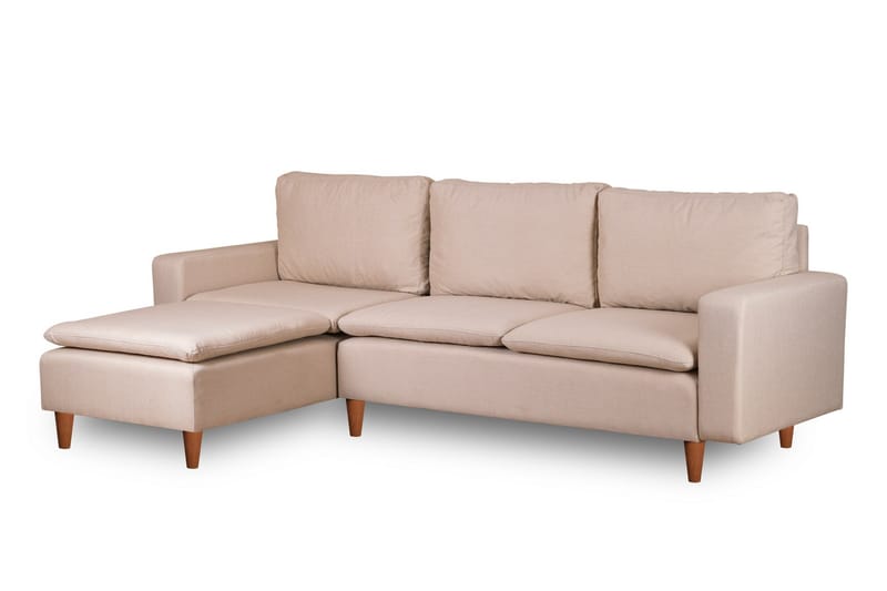 Lungo Sofa med Sjeselong 4-seter - Beige - Møbler - Sofaer - Sofa med sjeselong