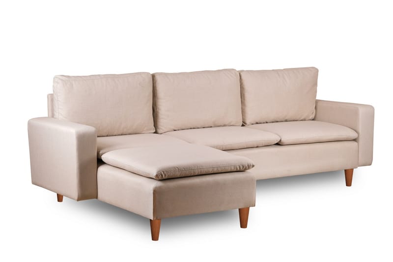 Lungo Sofa med Sjeselong 4-seter - Beige - Møbler - Sofaer - Sofa med sjeselong