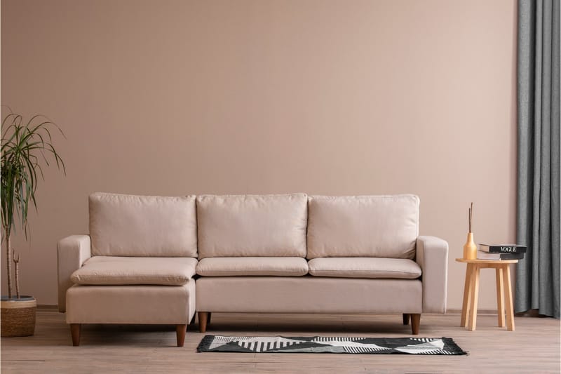 Lungo Sofa med Sjeselong 4-seter - Beige - Møbler - Sofaer - Sofa med sjeselong