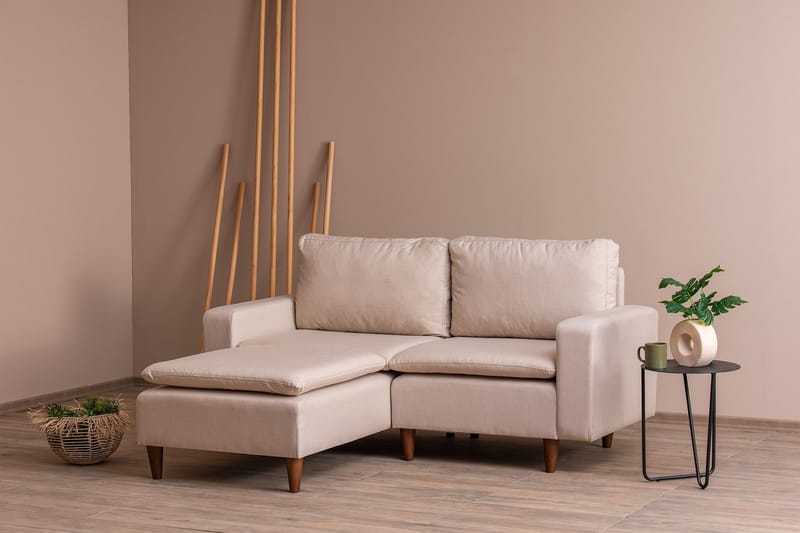 Lungo Sofa med Sjeselong 4-seter - Beige - Møbler - Sofaer - Sofa med sjeselong