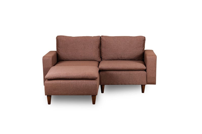 Lungo Sofa med Sjeselong 4-seter - Lys brun - Møbler - Sofaer - Sofa med sjeselong