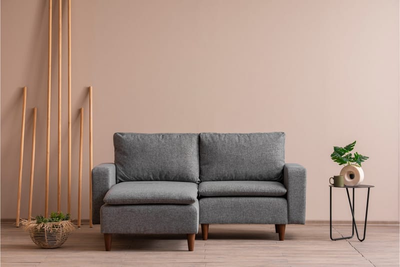 Lungo Sofa med Sjeselong 4-seter - Lys grå - Møbler - Sofaer - Sofa med sjeselong