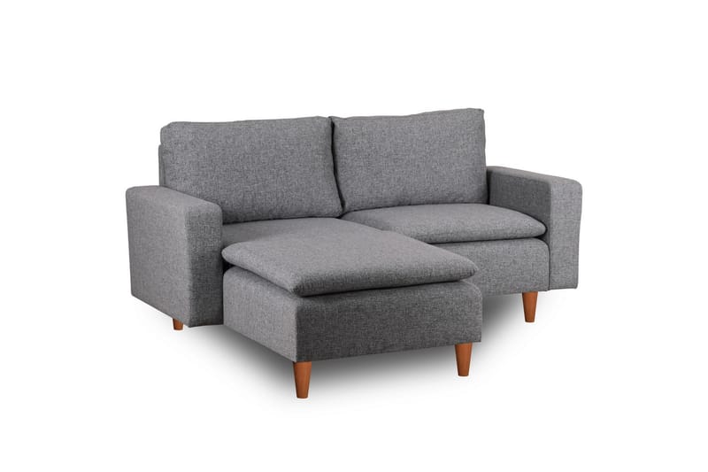 Lungo Sofa med Sjeselong 4-seter - Lys grå - Møbler - Sofaer - Sofa med sjeselong