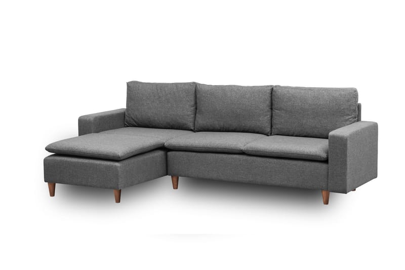 Lungo Sofa med Sjeselong 4-seter - Mørkegrå - Møbler - Sofaer - Sofa med sjeselong